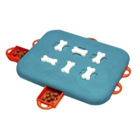 Pet Casino Treasure Hunt Puzzle Food Spill Toy (Color: Blue)